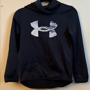 Under Armour Kids Black Sequin Logo Hoodie